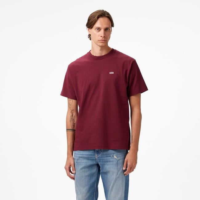  Vans Left Chest ii Loose Ss Erkek Bordo T-Shirt