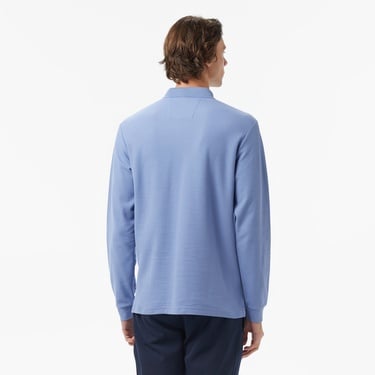  Nautica Classic Fit Uzun Kollu Polo Yaka Erkek Mavi T-shirt