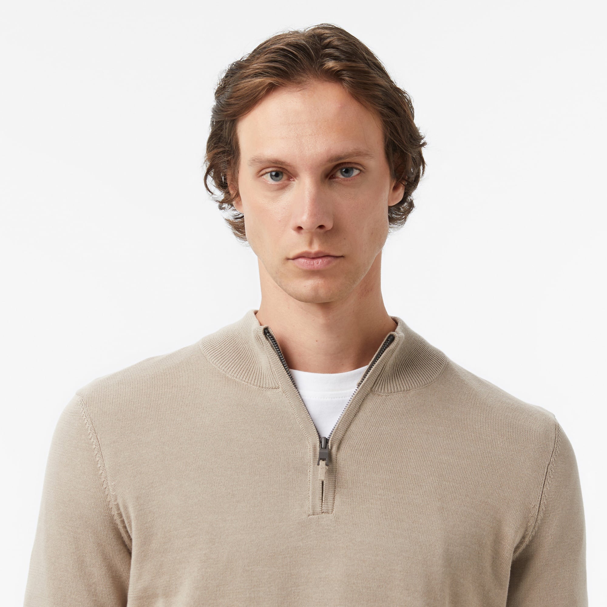 Nautica Erkek Bej Classic Fit Kazak