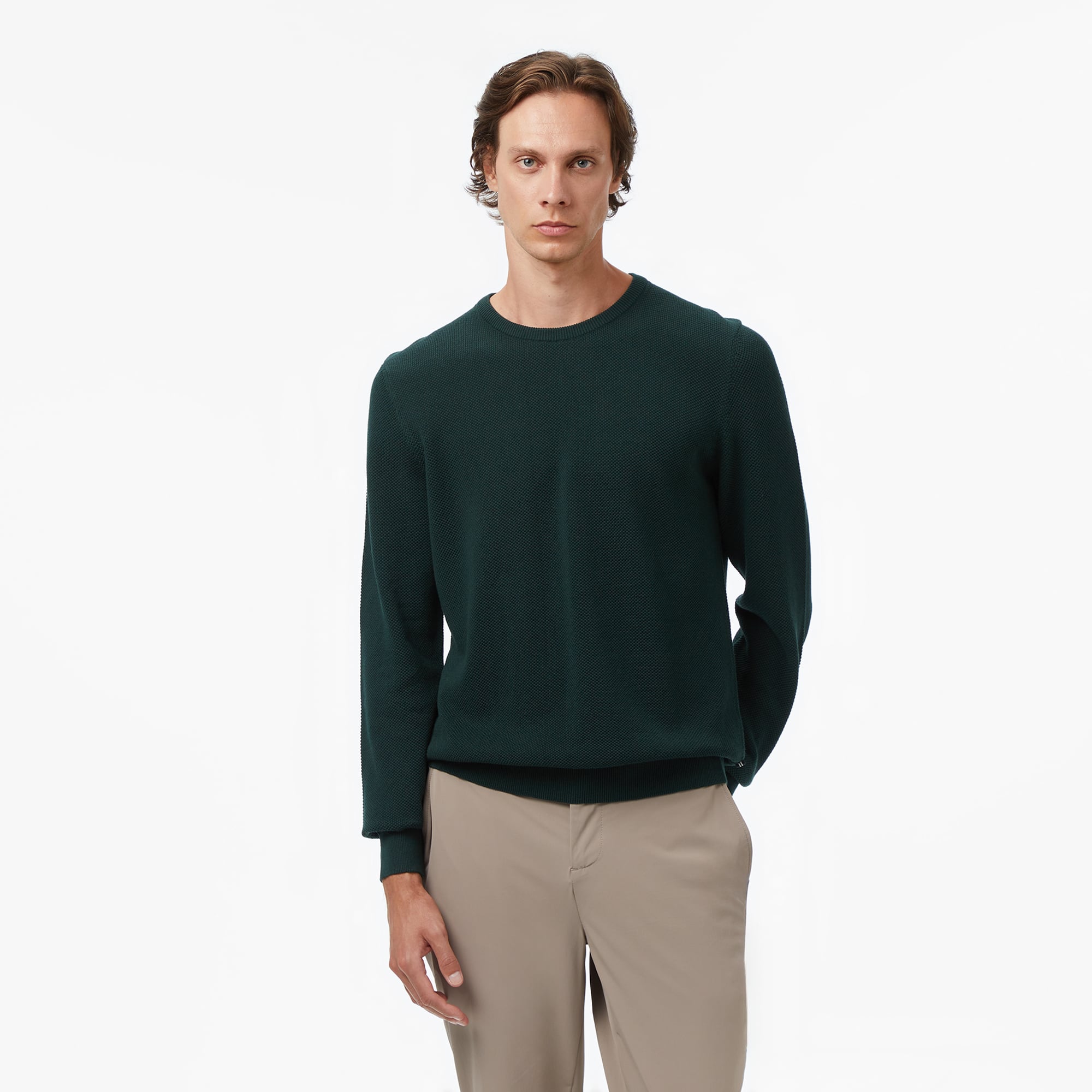  Nautica Erkek Yeşil Classic Fit Kazak