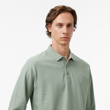  Nautica Erkek Yeşil Classic Fit Uzun Kollu Polo Yaka T-Shirt