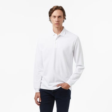  Nautica Erkek Beyaz Classic Fit Uzun Kollu Polo Yaka T-Shirt