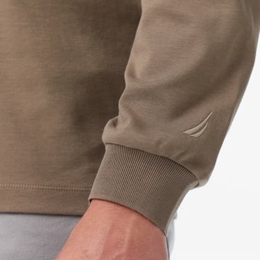  Nautica Erkek Kahverengi Classic Fit Uzun Kollu Polo Yaka T-Shirt