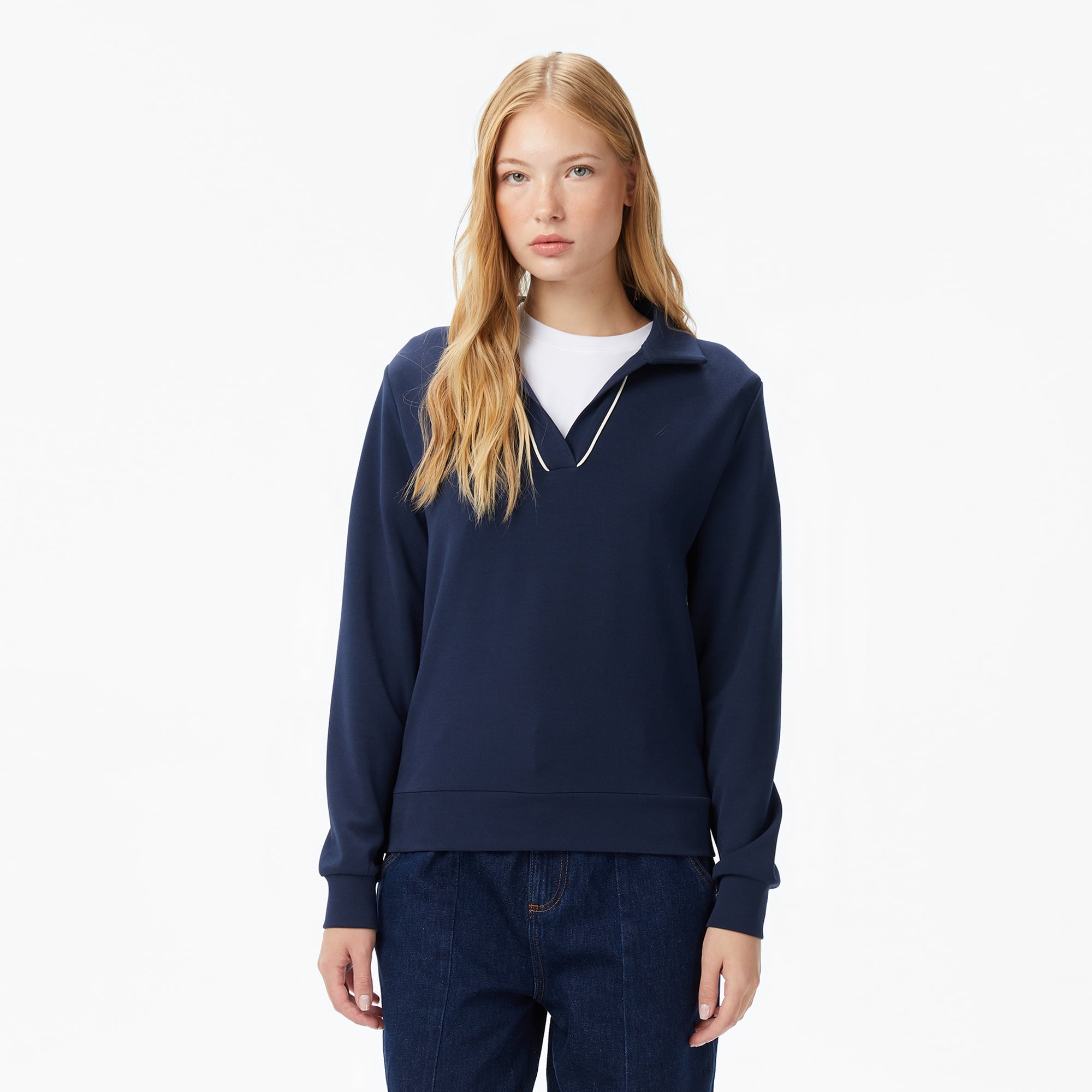Nautica Kadın Lacivert Regular Fit Sweatshirt