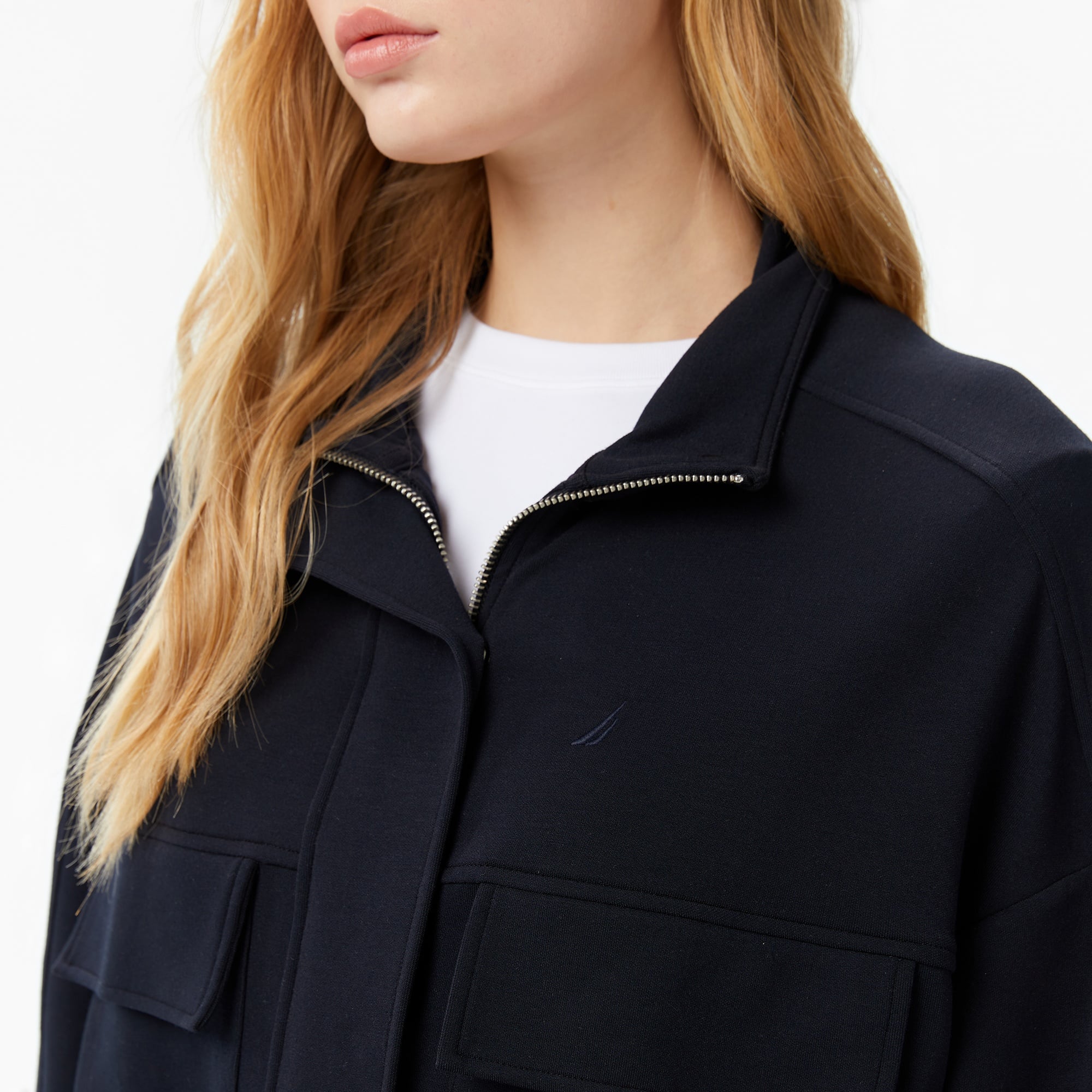 Nautica Kadın Siyah Oversize Sweatshirt