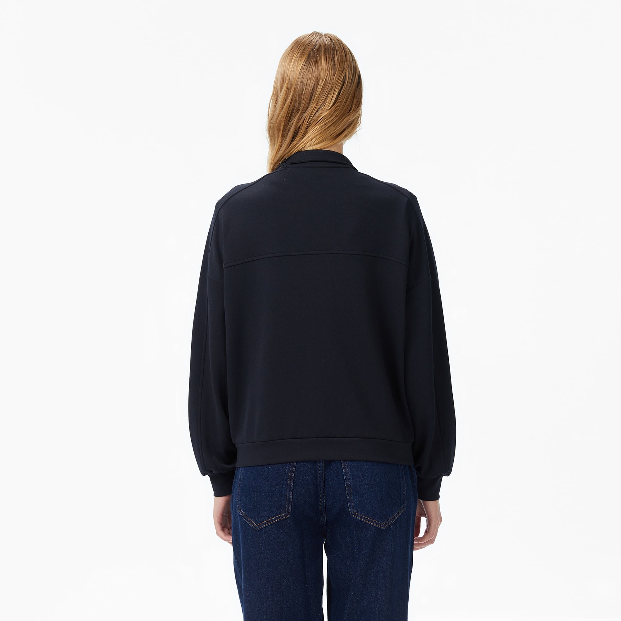 Nautica Kadın Siyah Oversize Sweatshirt