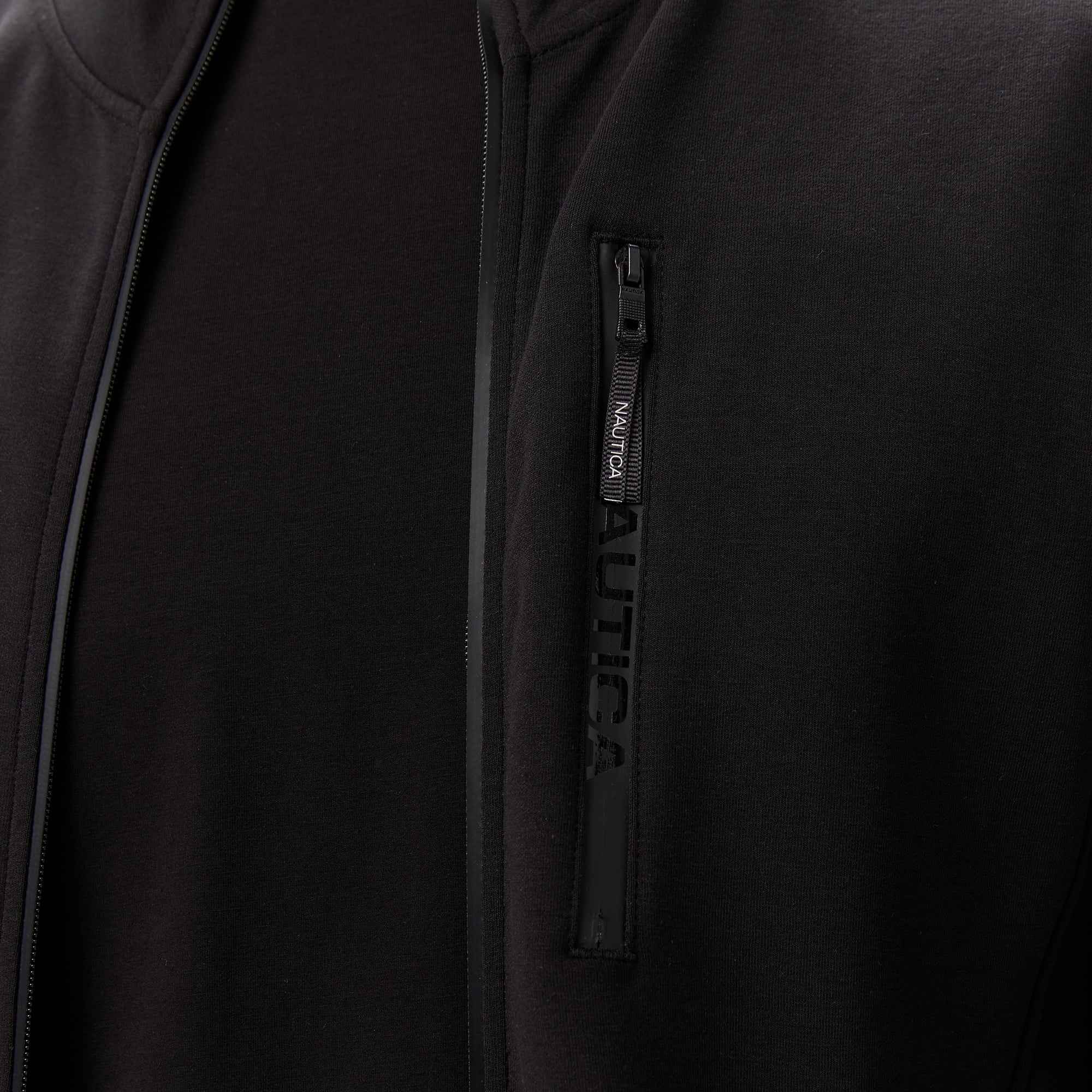 Nautica Erkek Siyah Classic Fit Fermuarlı Sweatshirt