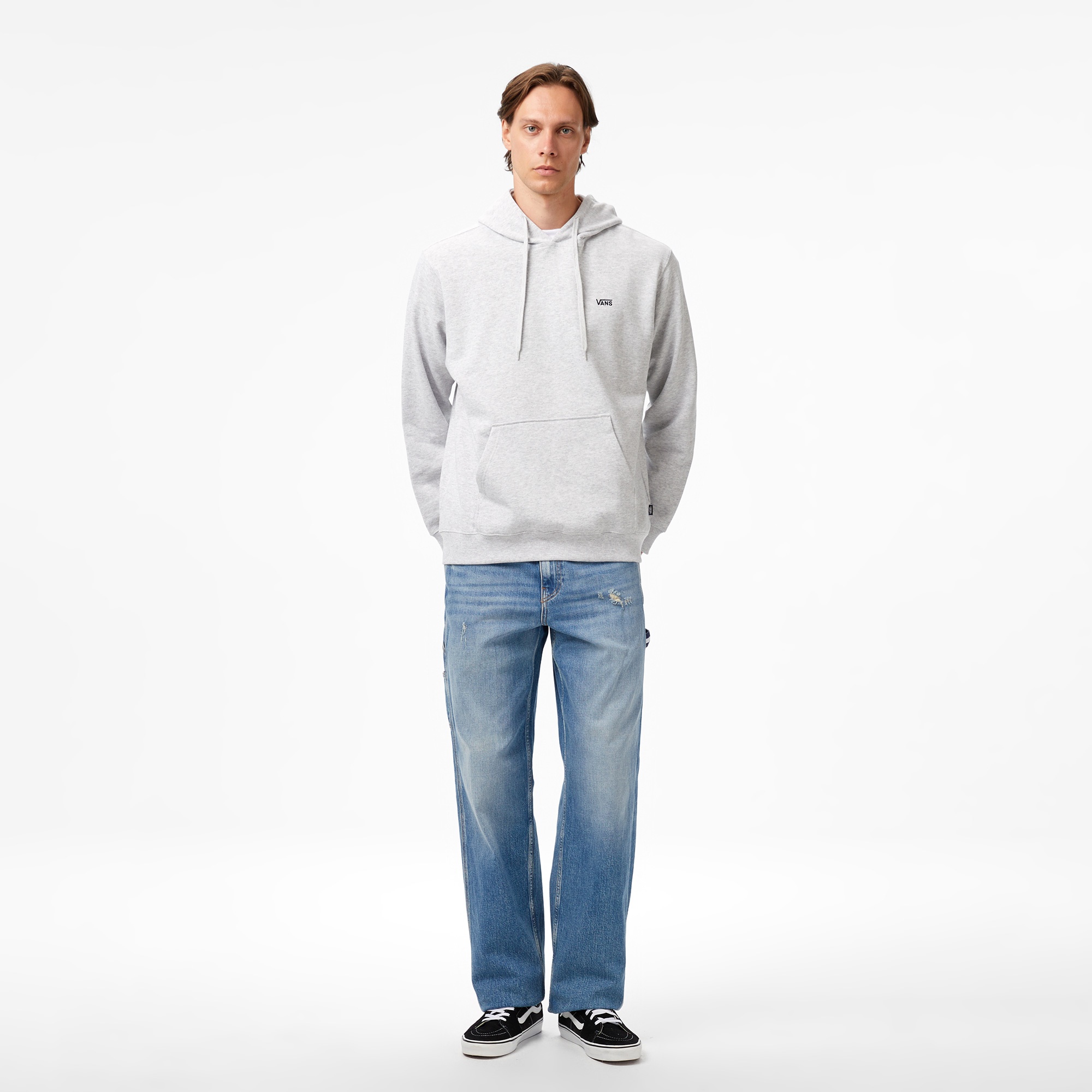 Vans Left Chest ii Loose Po Erkek Gri Sweatshırt