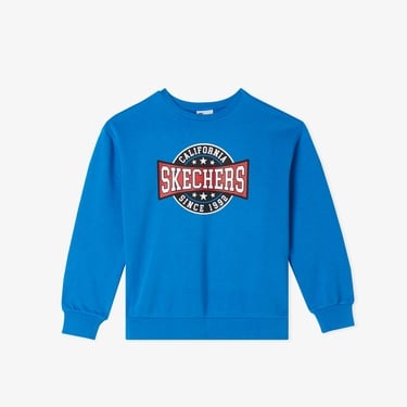  Skechers Crewneck Çocuk Mavi Sweatshirt
