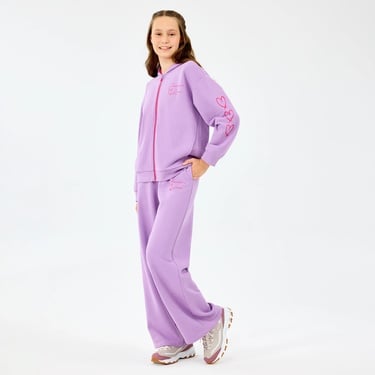  Skechers Lw Fleece Çocuk Mor Eşofman Altı