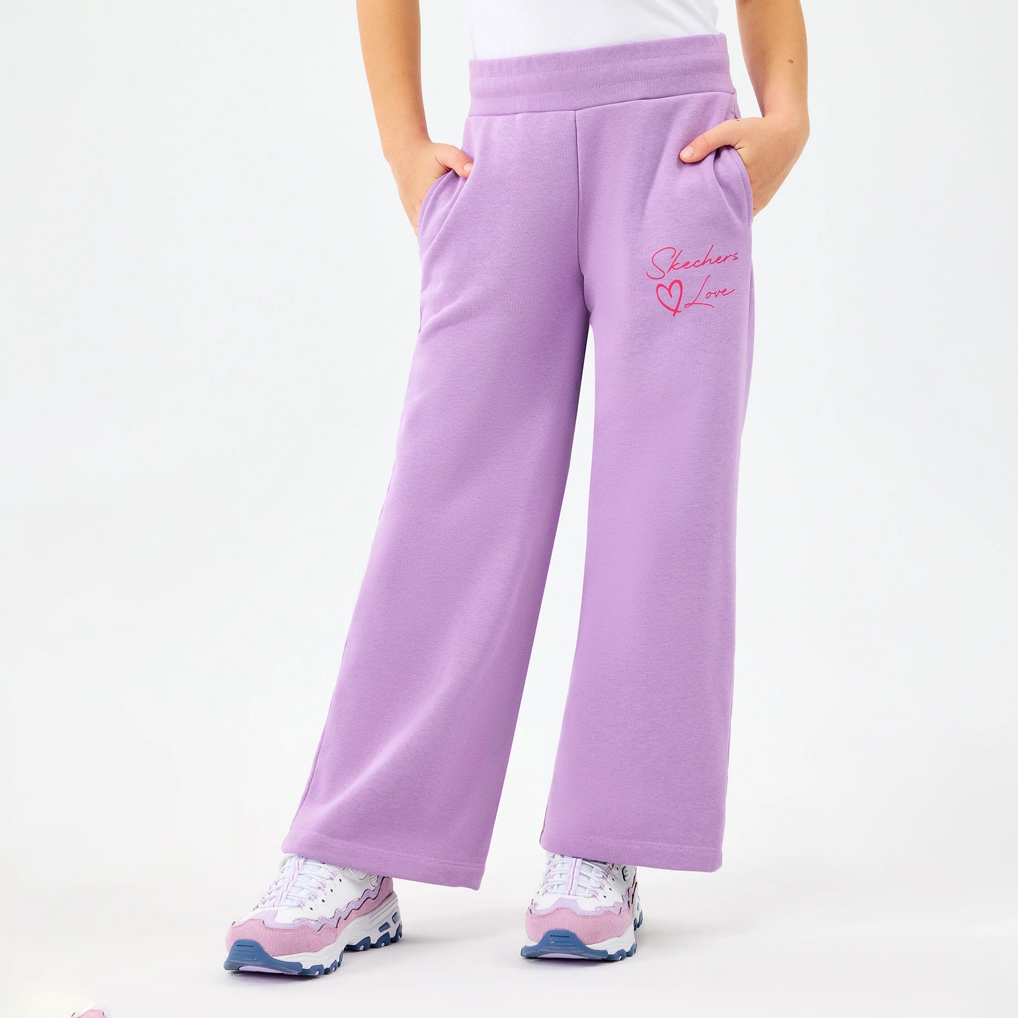 Skechers Lw Fleece Çocuk Mor Eşofman Altı