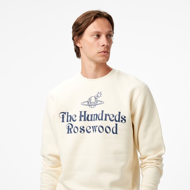  The Hundreds Rosewood Crewneck Erkek Beyaz Sweatshirt