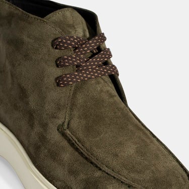  Erkek Yeşil Bağcıklı Süet Bot