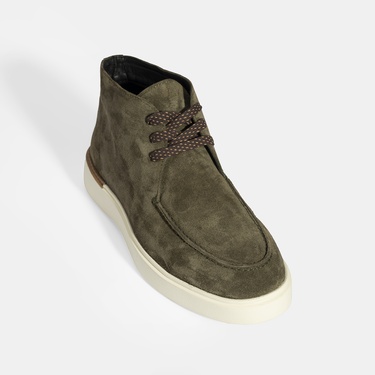  Erkek Yeşil Bağcıklı Süet Bot