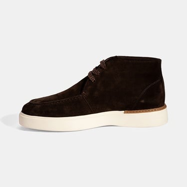  Erkek Kahve Bağcıklı Süet Bot