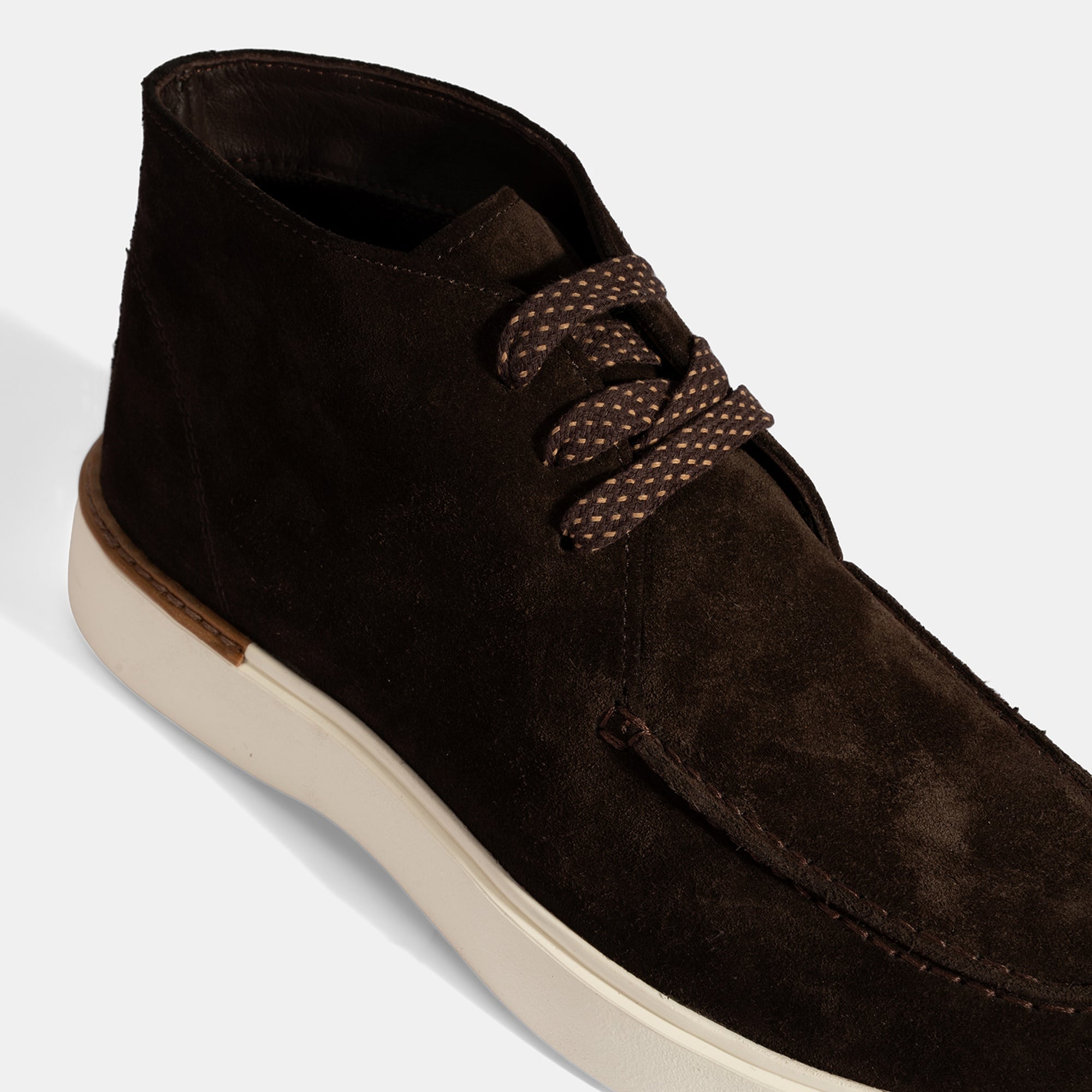 Erkek Kahve Bağcıklı Süet Bot