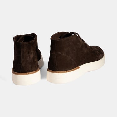  Erkek Kahve Bağcıklı Süet Bot