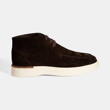  Erkek Kahve Bağcıklı Süet Bot