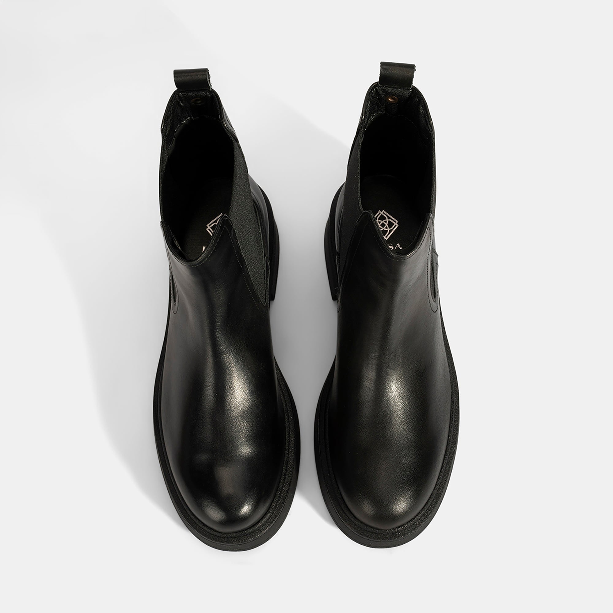 Kadın Siyah Lastikli Deri Chelsea Bot