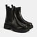 Kadın Siyah Lastikli Deri Chelsea Bot