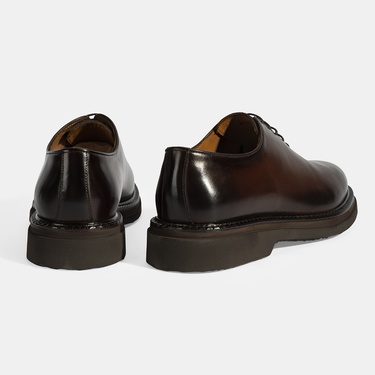  Erkek Kahve Bağcıklı Deri Klasik Ayakkabı