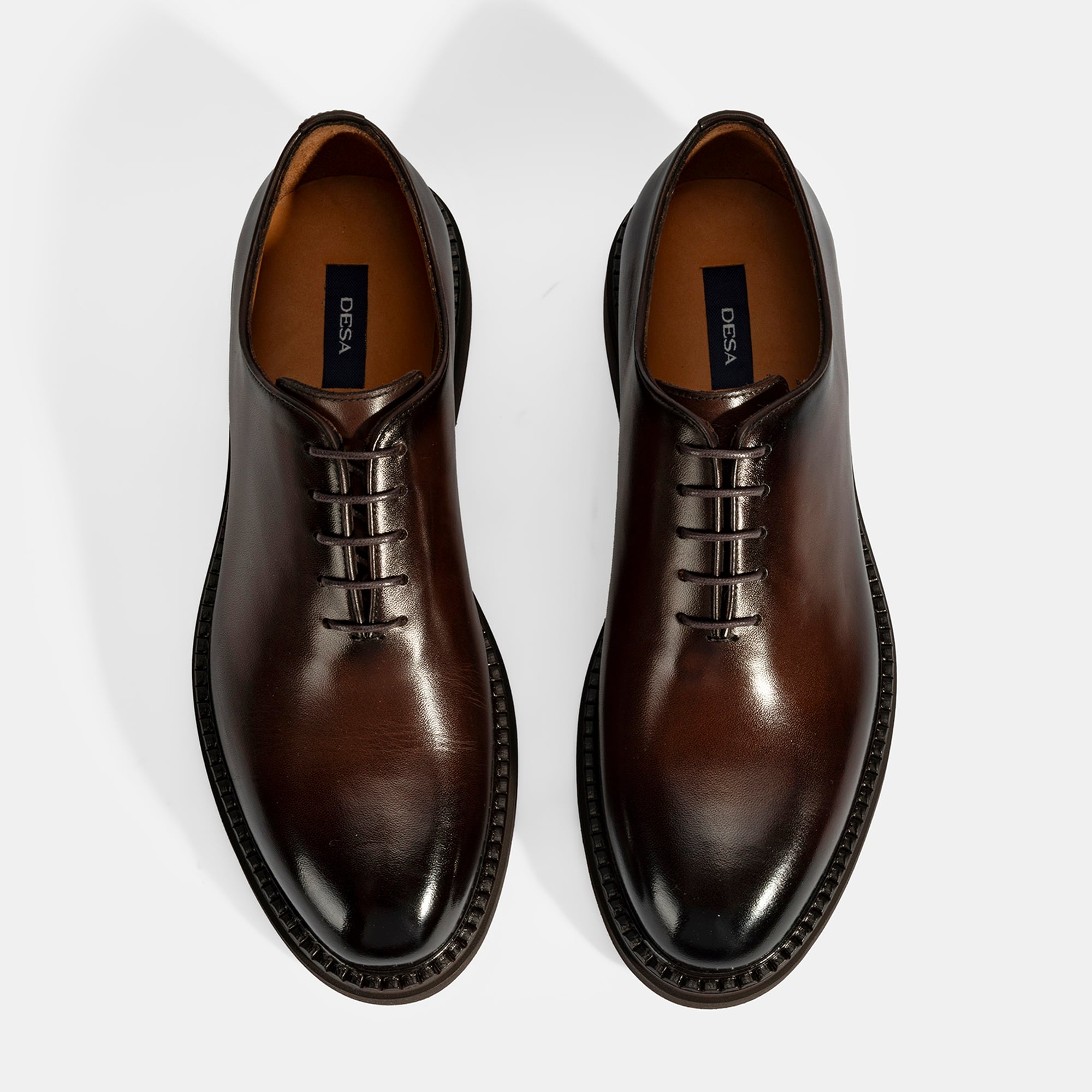 Erkek Kahve Bağcıklı Deri Klasik Ayakkabı