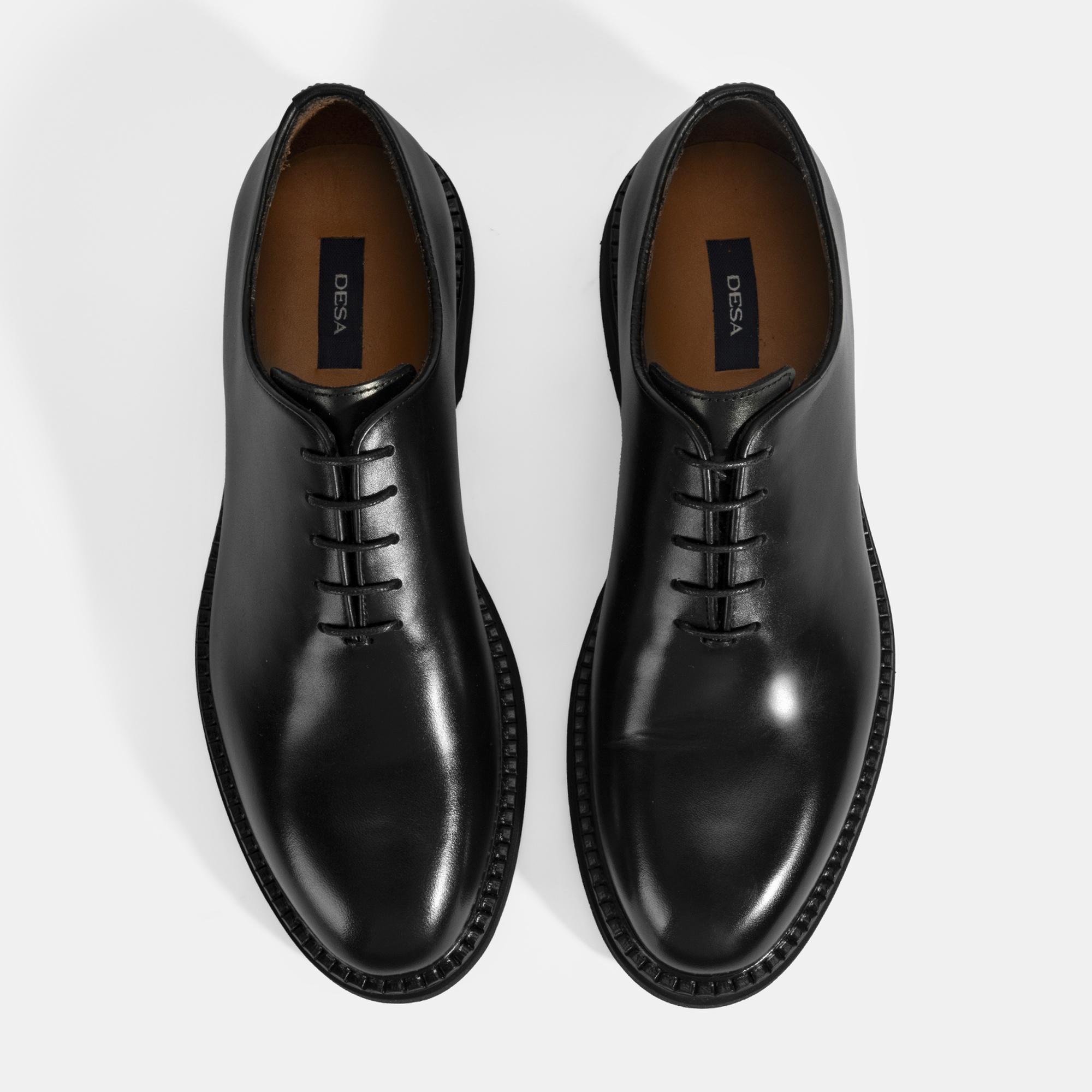 Erkek Siyah Bağcıklı Deri Klasik Ayakkabı
