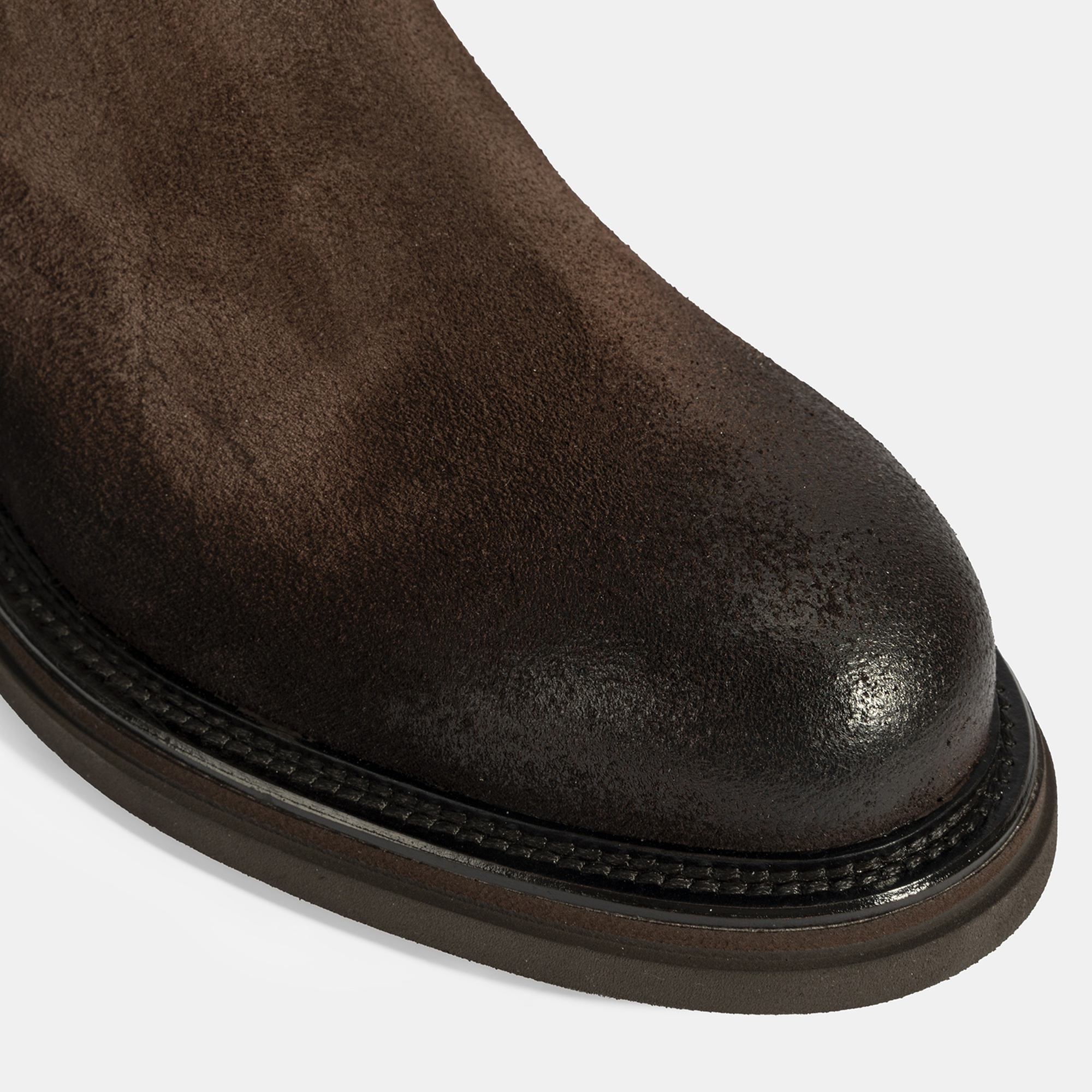 Erkek Kahve Lastikli Süet Bot