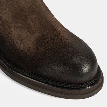  Erkek Kahve Lastikli Süet Bot