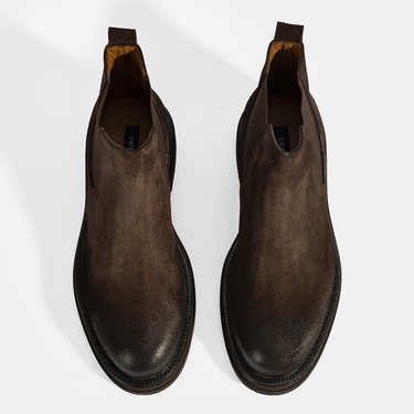  Erkek Kahve Lastikli Süet Bot