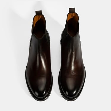  Erkek Kahve Lastikli Deri Bot