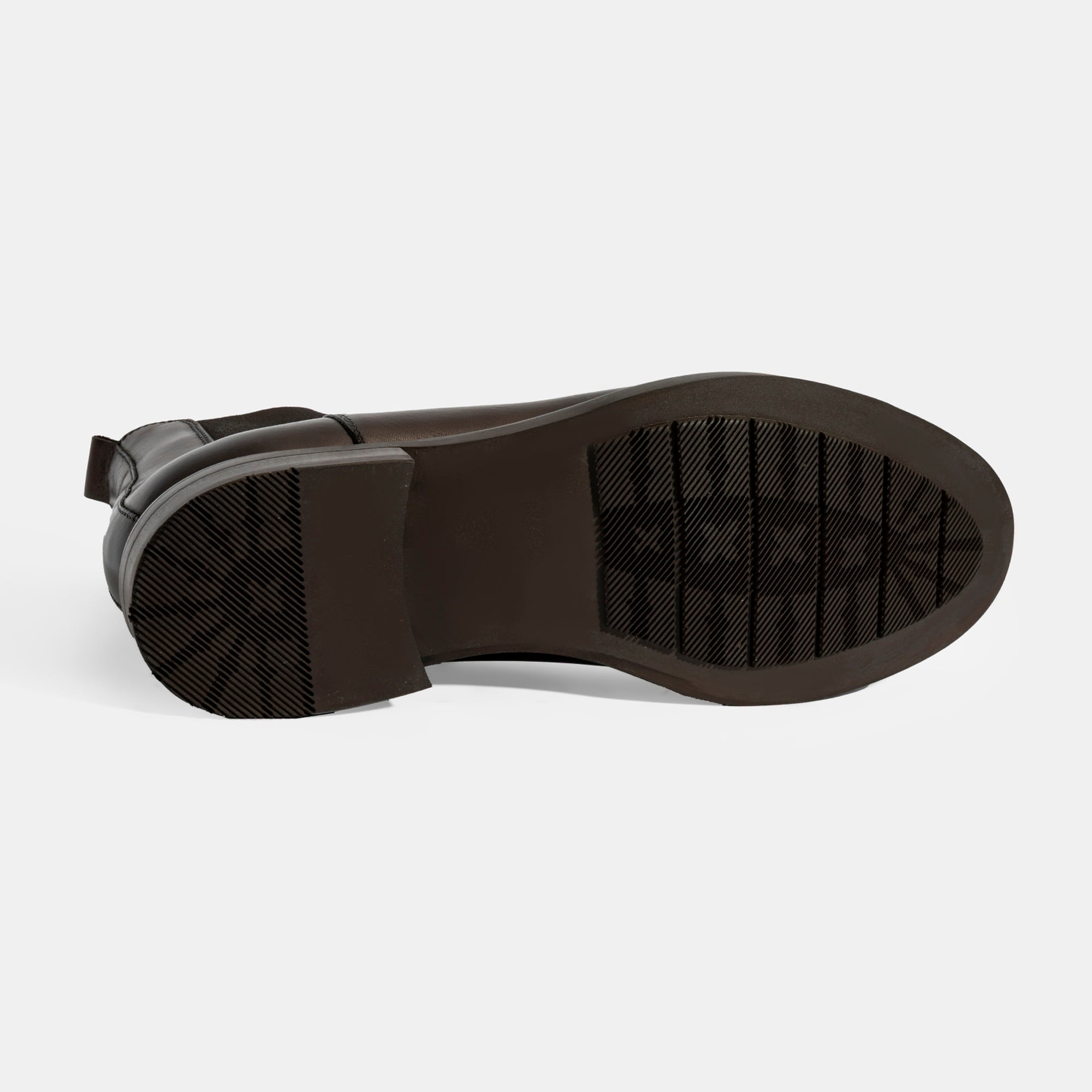 Erkek Kahve Lastikli Deri Bot