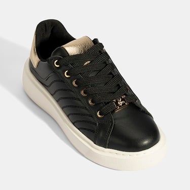  Kadın Siyah Bağcıklı Spor Ayakkabı