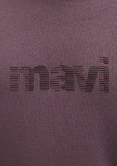  Mavi Mavi Logo Baskılı Mor Tişört Regular Fit / Normal Kesim 0612936-70648