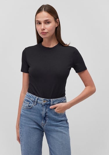  Mavi 2li Kadın Basic Tişört Fitted / Vücuda Oturan Kesim 1611372-900