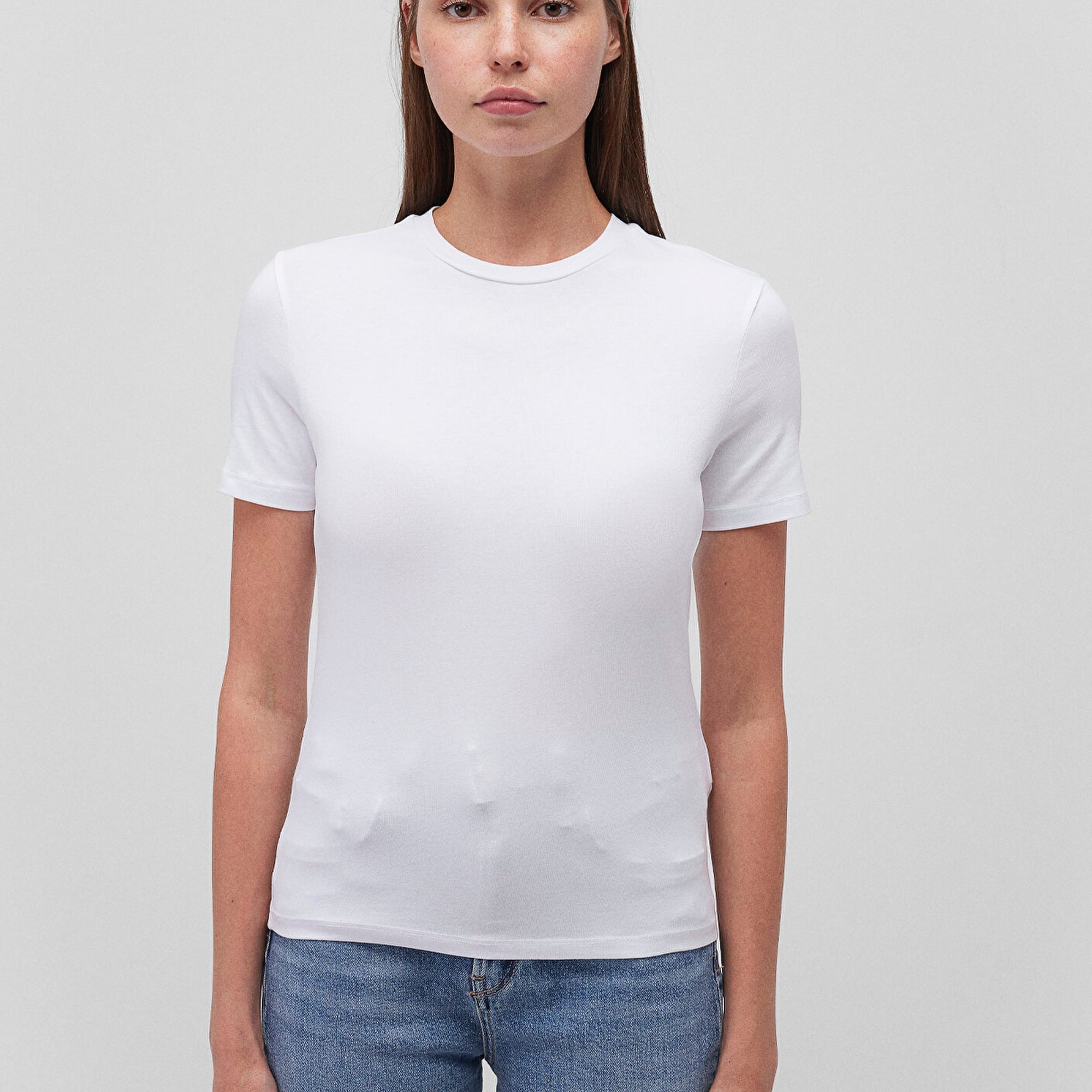 Mavi 2li Kadın Basic Tişört Fitted / Vücuda Oturan Kesim 1611372-900