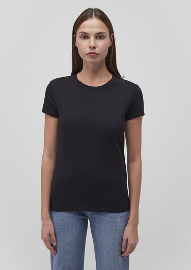  Mavi 2li Kadın Basic Tişört Fitted / Vücuda Oturan Kesim 1611368-620