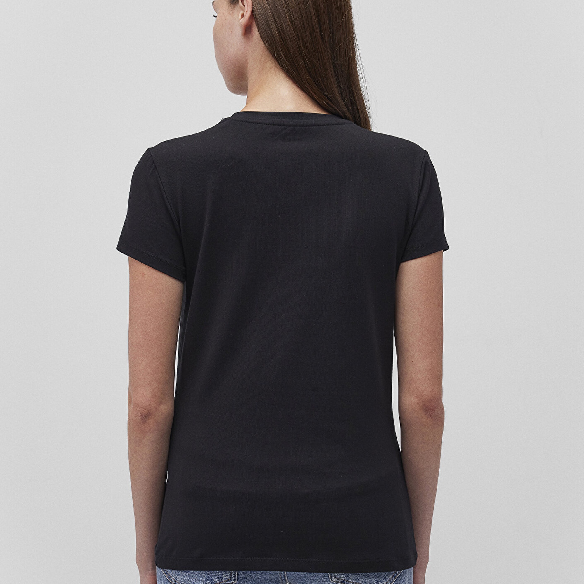 Mavi 2li Kadın Basic Tişört Fitted / Vücuda Oturan Kesim 1611368-620