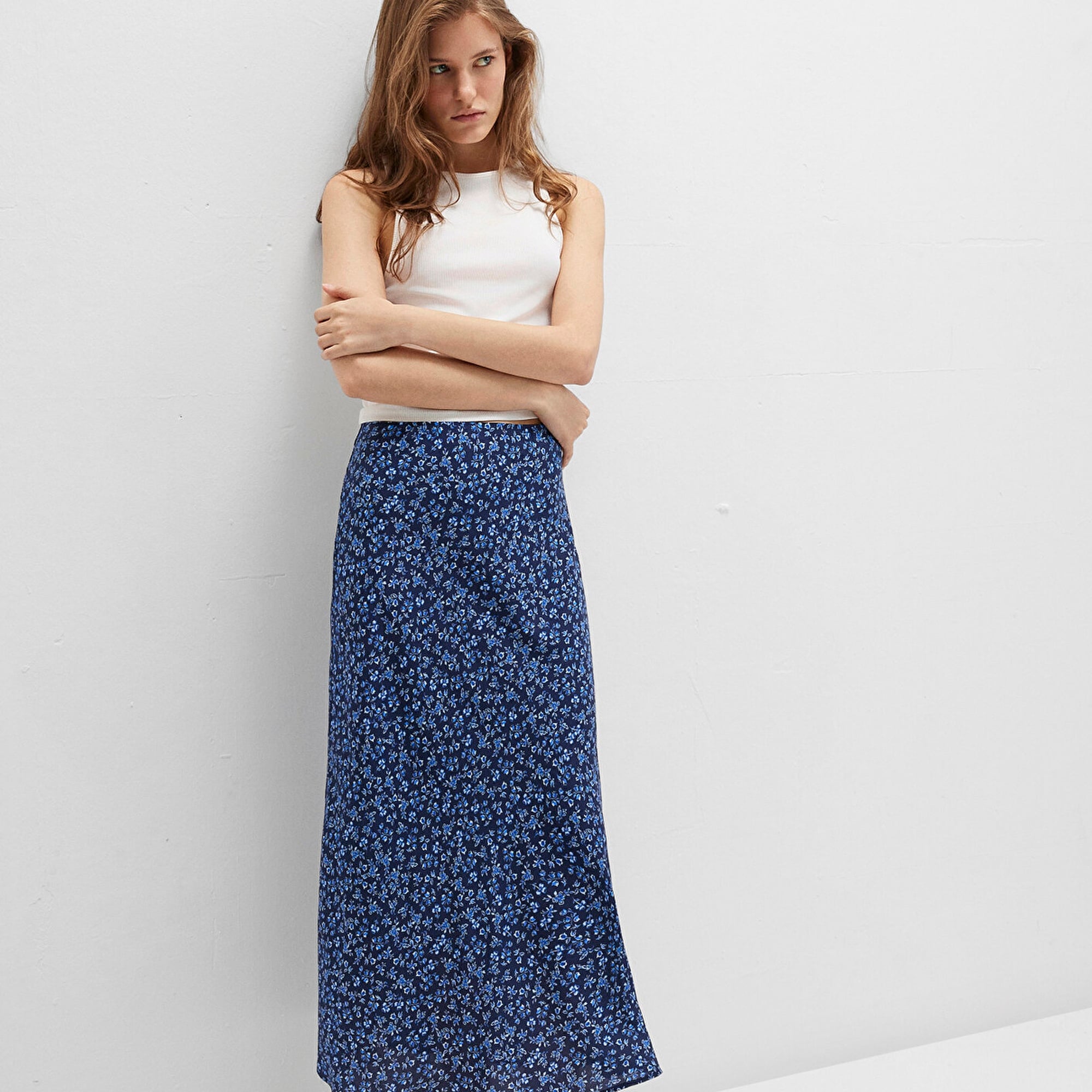 Mavi Baskılı Lacivert Etek 1310583-91323