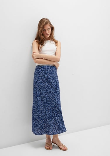  Mavi Baskılı Lacivert Etek 1310583-91323
