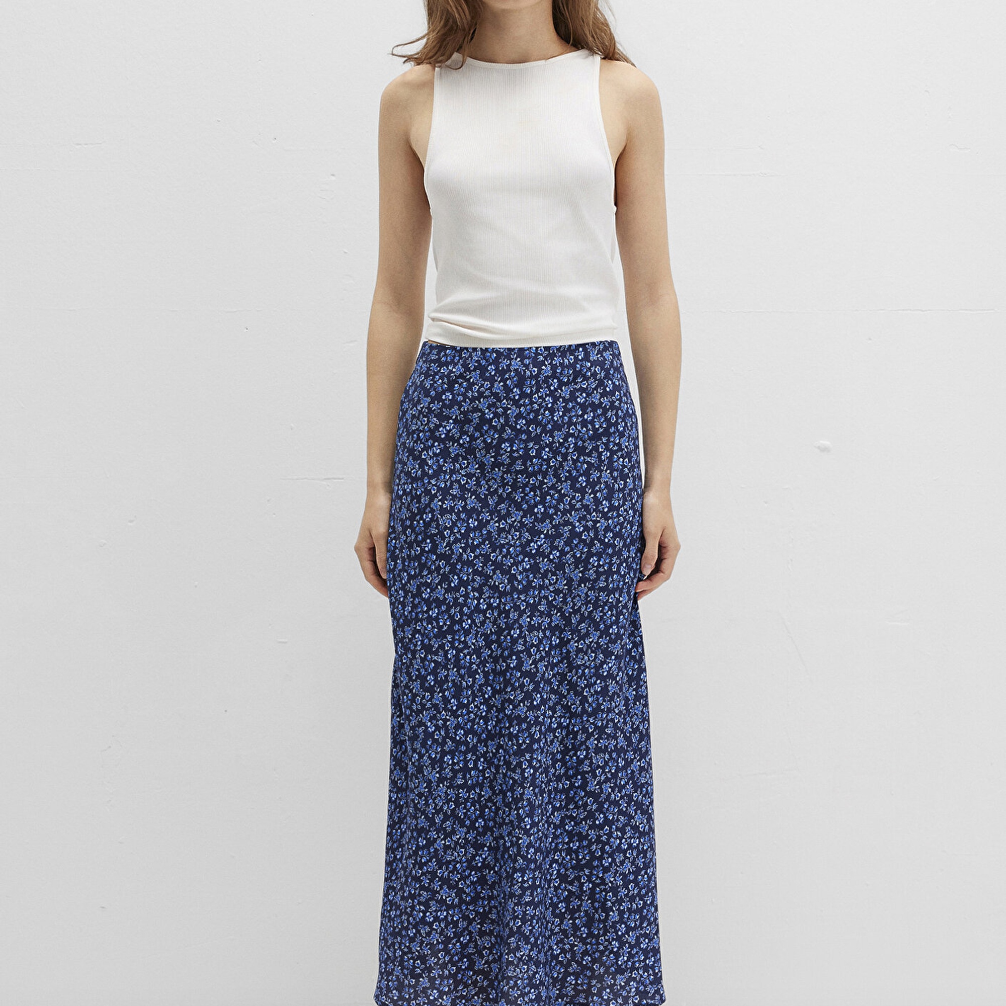 Mavi Baskılı Lacivert Etek 1310583-91323