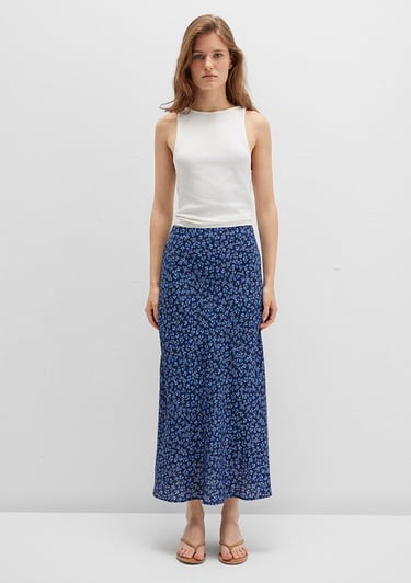  Mavi Baskılı Lacivert Etek 1310583-91323