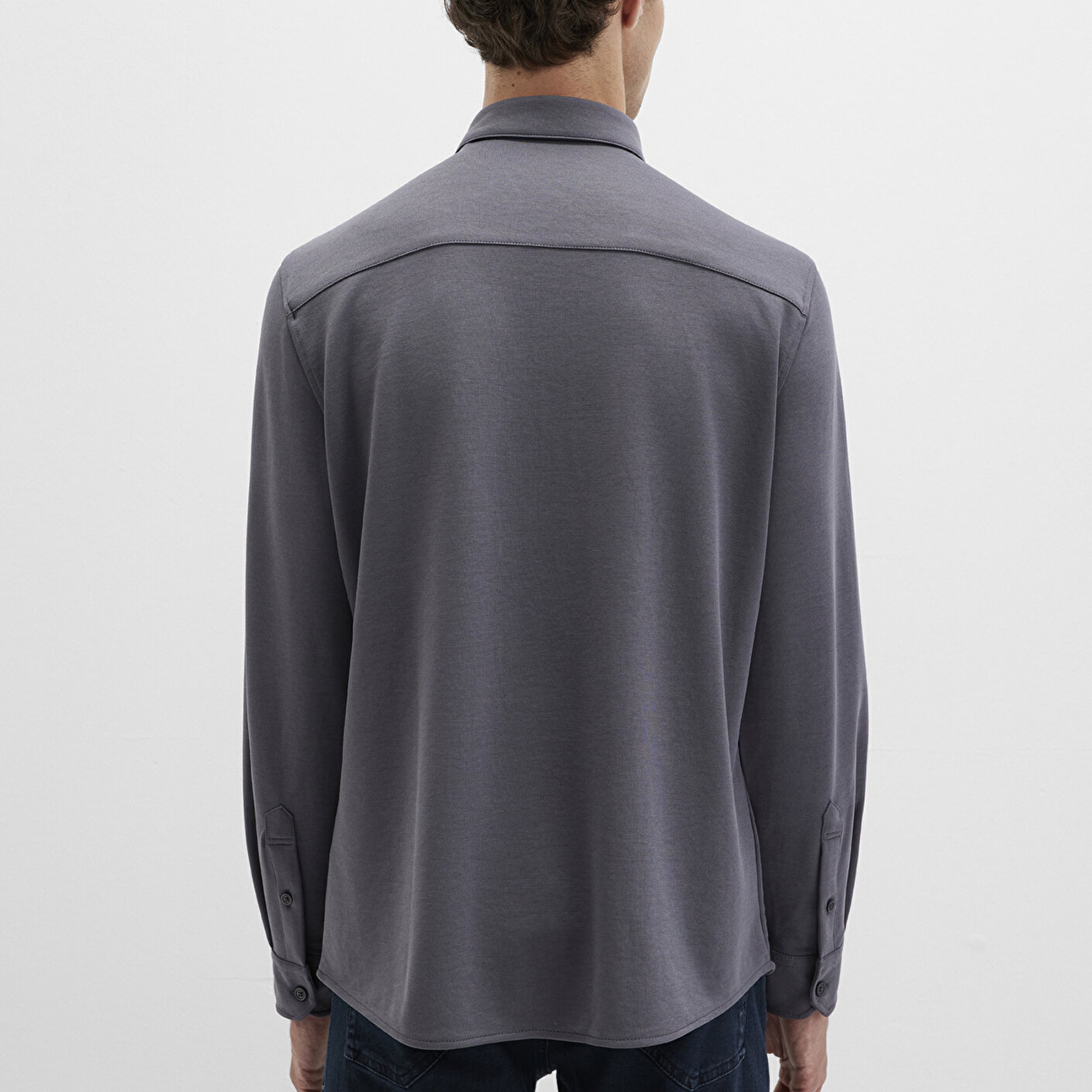 Mavi Gri Gömlek Slim Fit / Dar Kesim 0211908-85309