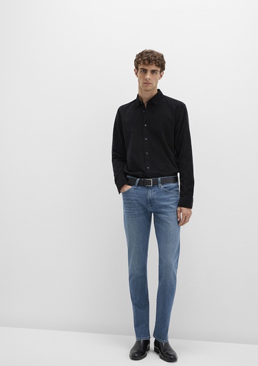  Mavi Siyah Gömlek Regular Fit / Normal Kesim 0211746-900