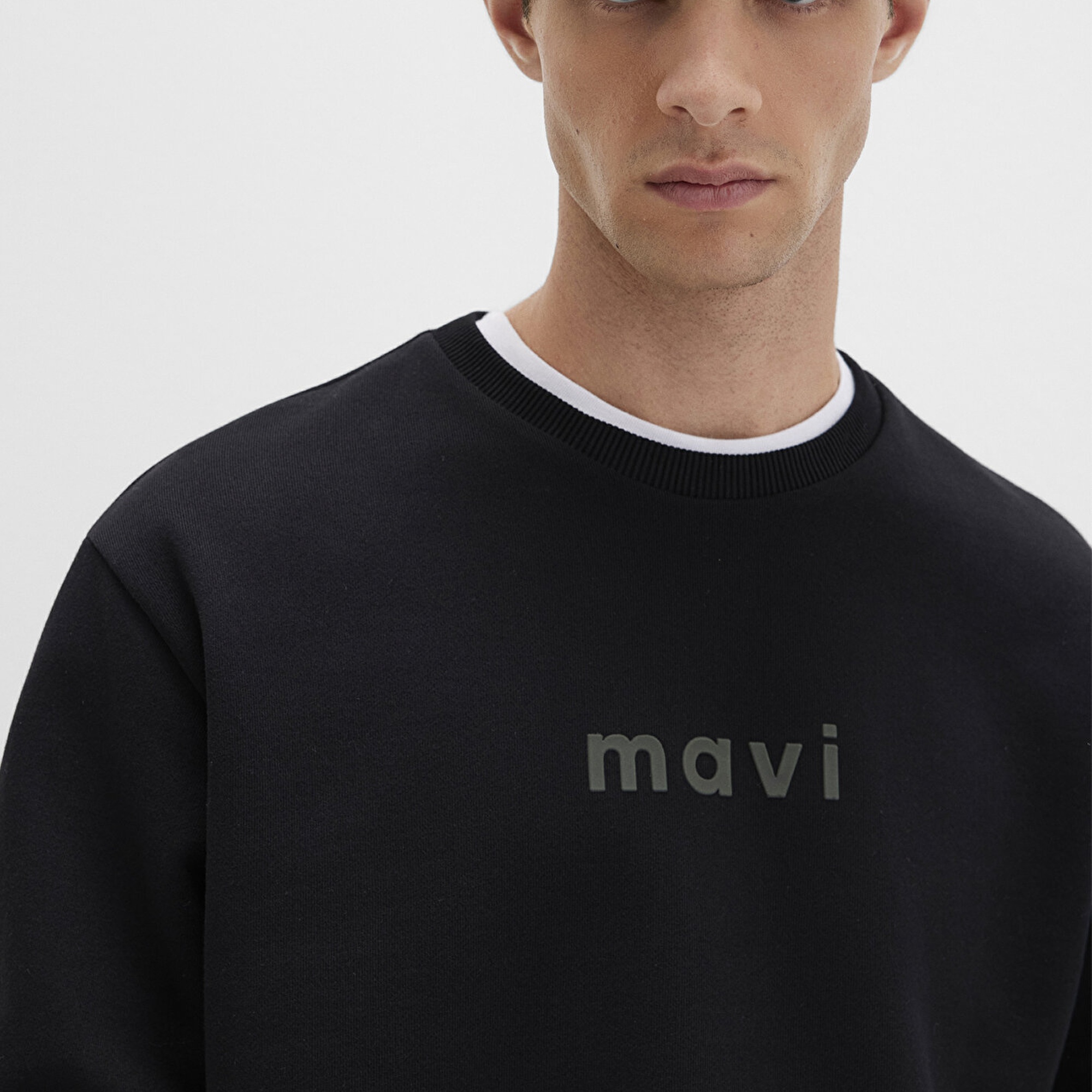 Mavi Mavi Logo Baskılı Siyah Sweatshirt 0S10556-900