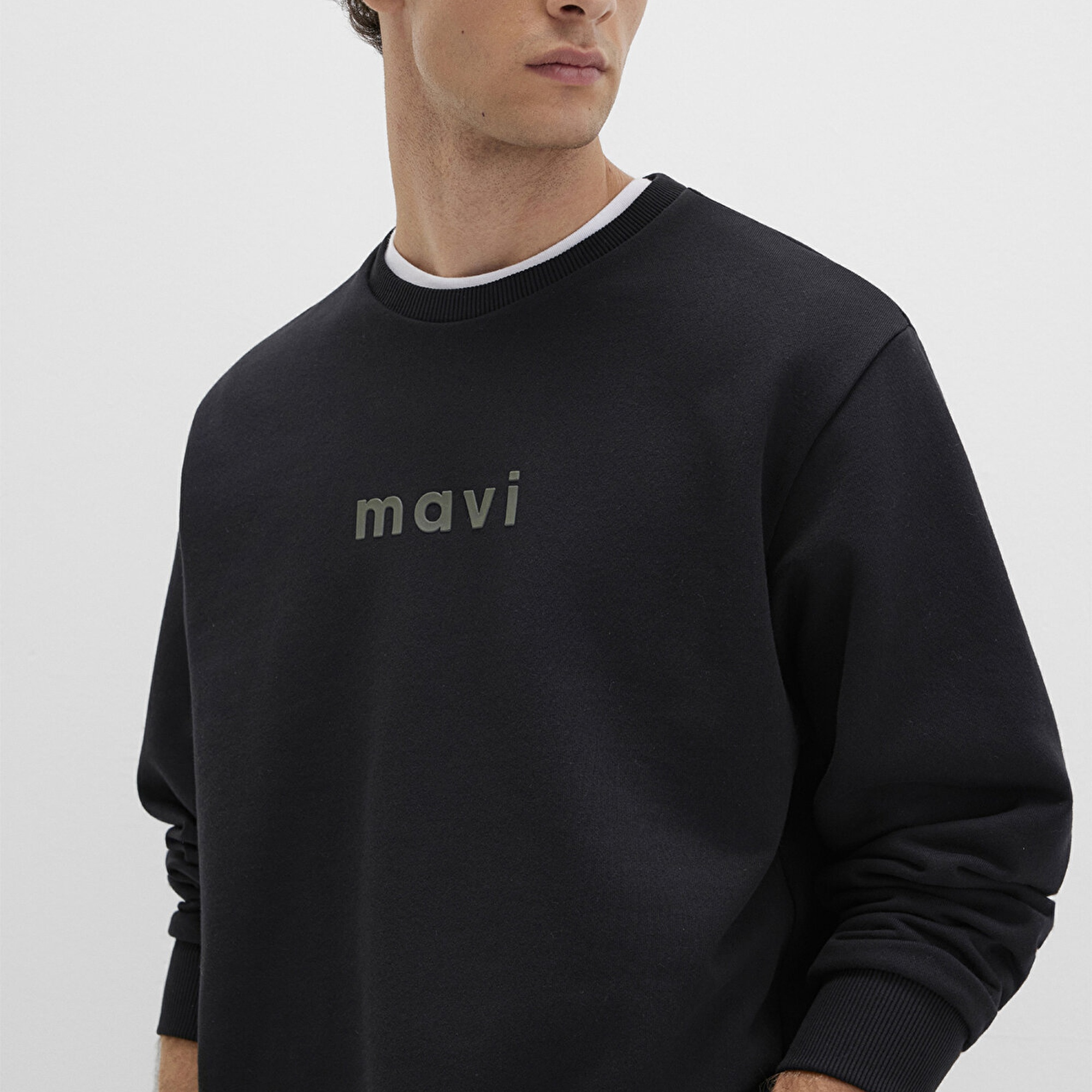 Mavi Mavi Logo Baskılı Siyah Sweatshirt 0S10556-900