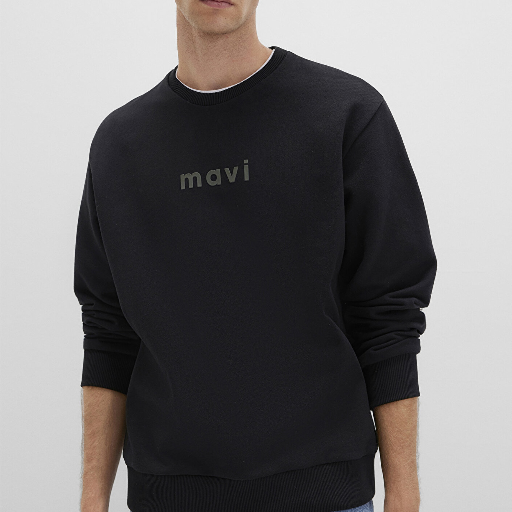 Mavi Mavi Logo Baskılı Siyah Sweatshirt 0S10556-900