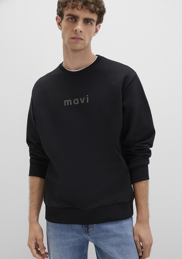  Mavi Mavi Logo Baskılı Siyah Sweatshirt 0S10556-900