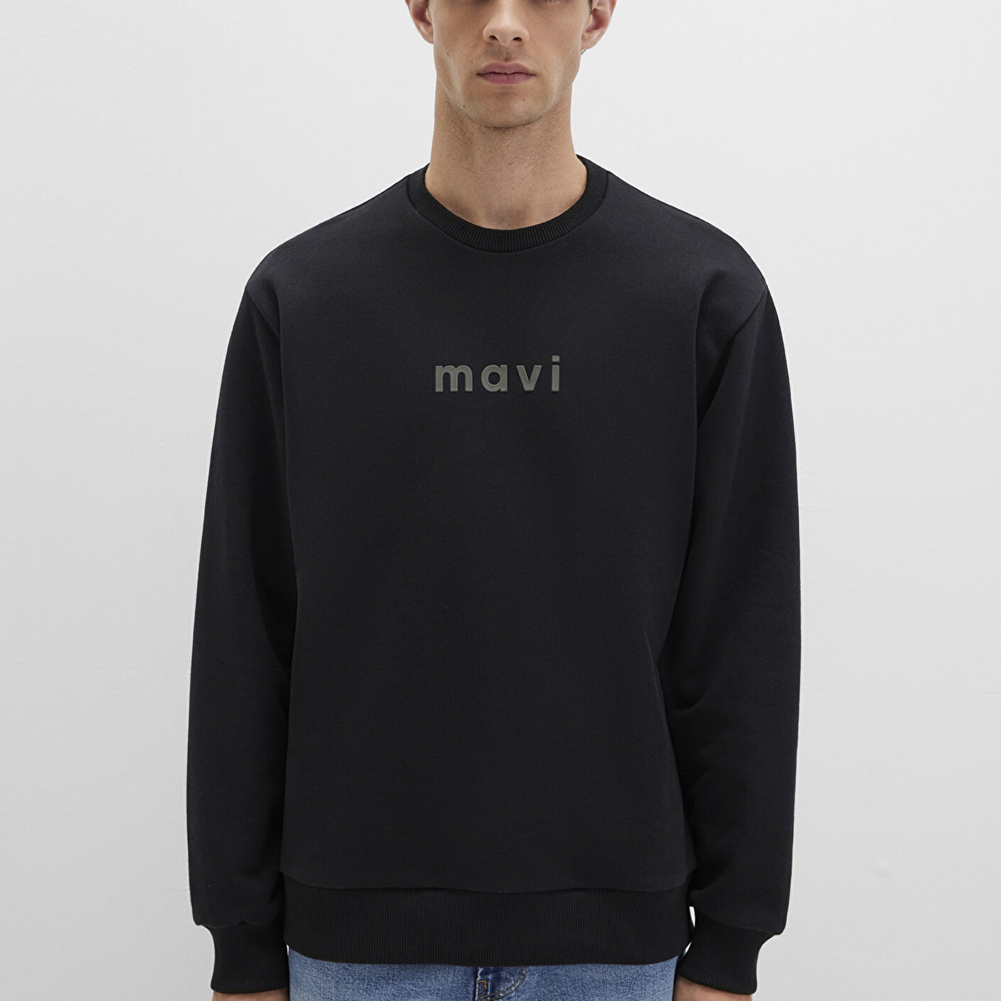 Mavi Mavi Logo Baskılı Siyah Sweatshirt 0S10556-900