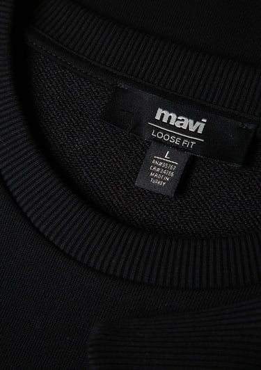  Mavi Mavi Logo Baskılı Siyah Sweatshirt 0S10556-900